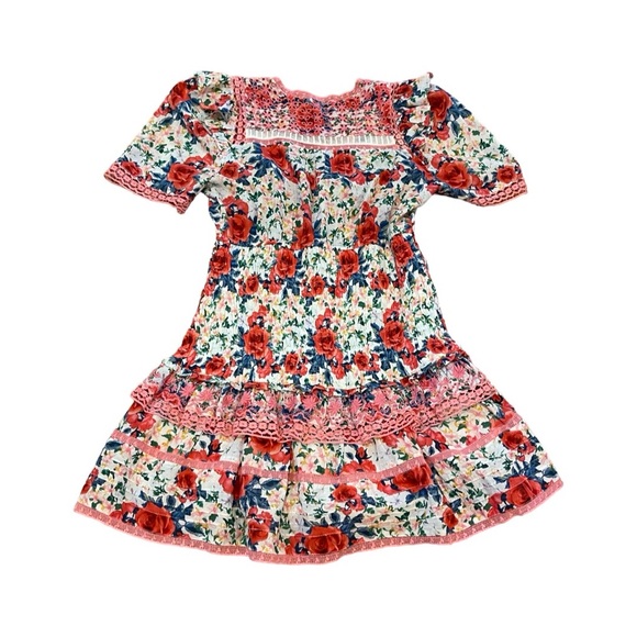 LoveShackFancy Rena Mini Dress in Rush of Red, size small - Picture 7 of 13